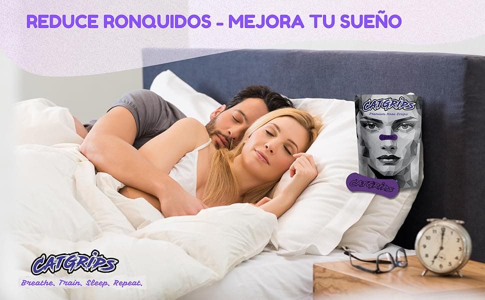 Dormir mejor con tiras nasales CATGRIPS – anti-ronquidos