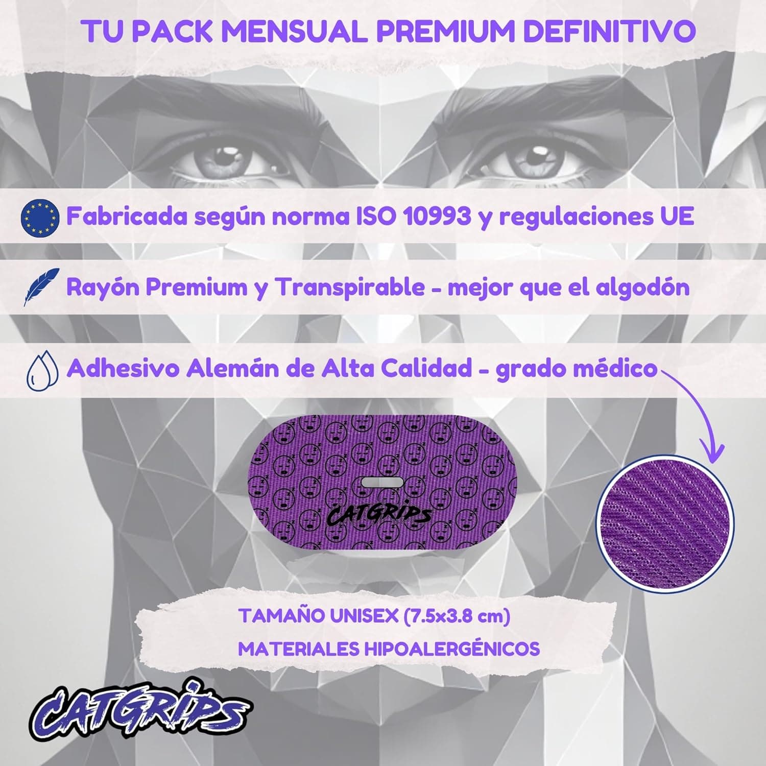 Mujer durmiendo con cinta bucal CATGRIPS – sueño profundo y sin ronquidos