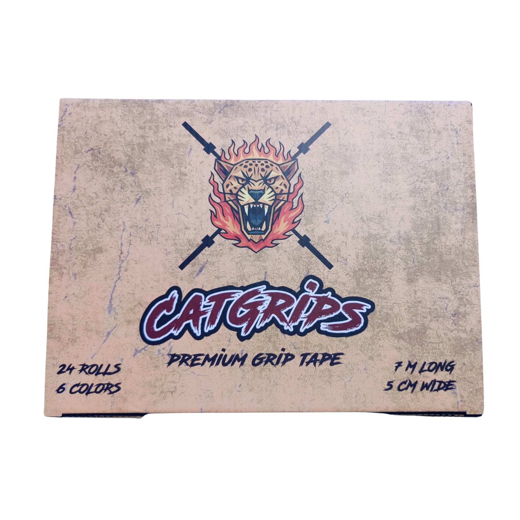 Tape CrossFit 5cm CatGrips — protección de muñecas en halterofilia y WODs